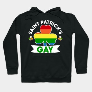 Saint Patricks Gay T-Shirt Patrick Day Gay Pride Shamrock Hoodie